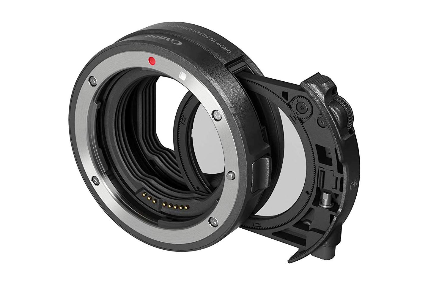 Canon EF-EOS R変換アダプタ ドロップイン円偏光フィルター付き